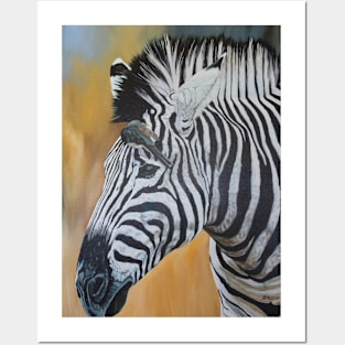 portrait of a zebra Posters and Art